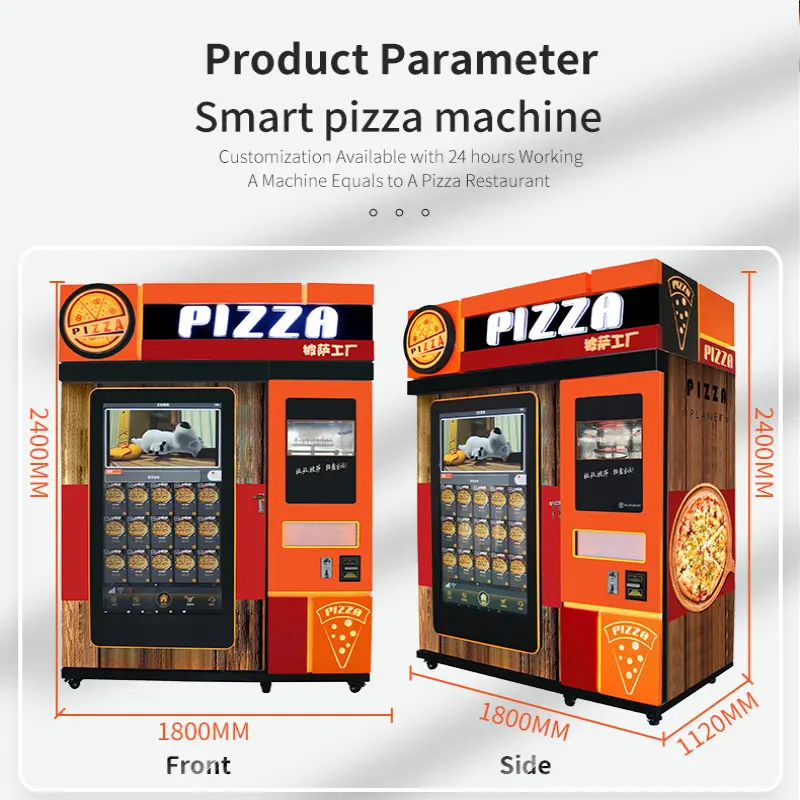 Hamburgers Vending Machine With Elevator In 24hours Pizza Robot Box