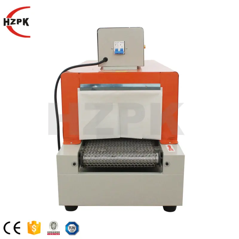 HZPK BS-260 semi automatic small box heat tunnel shrink sleeving wrapping labeling packaging machine