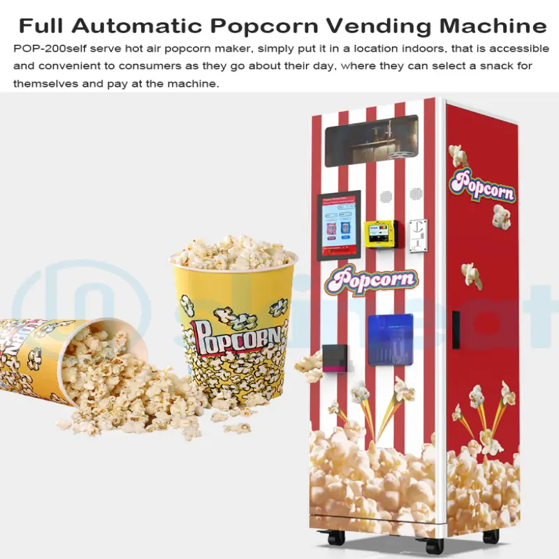 fully automatic hot air popcorn electric maker making machine