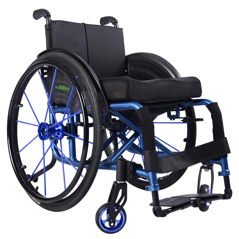 Sport Wheelchair Manual Wheelchair Folding Wheel Chair 24 Inch Aluminum Alloy Rehabilitation Therapy Supplies 4 Inch 12 KG