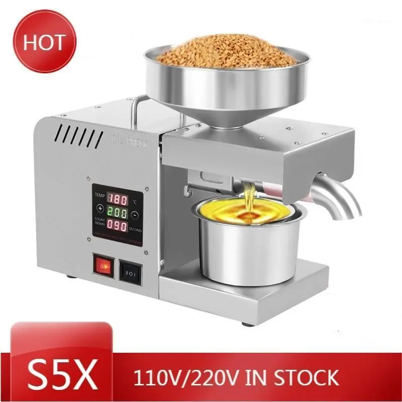 Oil Pressers X5S 220V 110V Intelligent Press Automatic Household And Commercial Stainless Steel Cold Extraction Machine