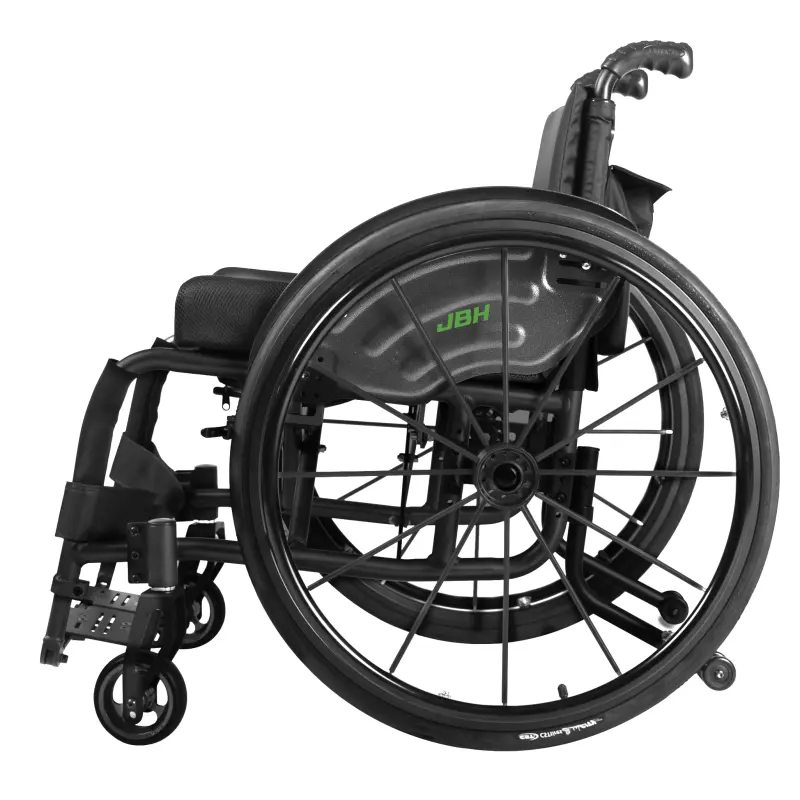 Sport Wheelchair Manual Wheelchair Folding Wheel Chair 24 Inch Aluminum Alloy Rehabilitation Therapy Supplies 4 Inch 12 KG