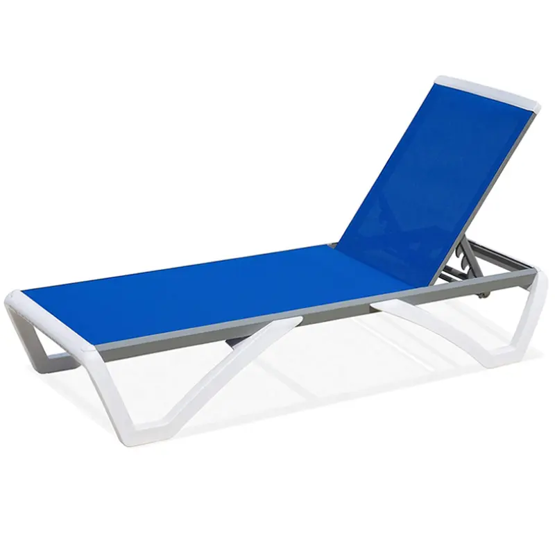 Customized Recliner Chair Stackable Swimming Sunbed Plastic Beach Lounge Chair Outdoor Poolside Chair