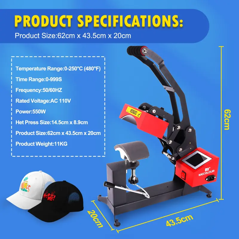 Sublimation Cap Heat Press Machine Cap Heat Press Transfer Machine Transfer Sublimation Hat Cap