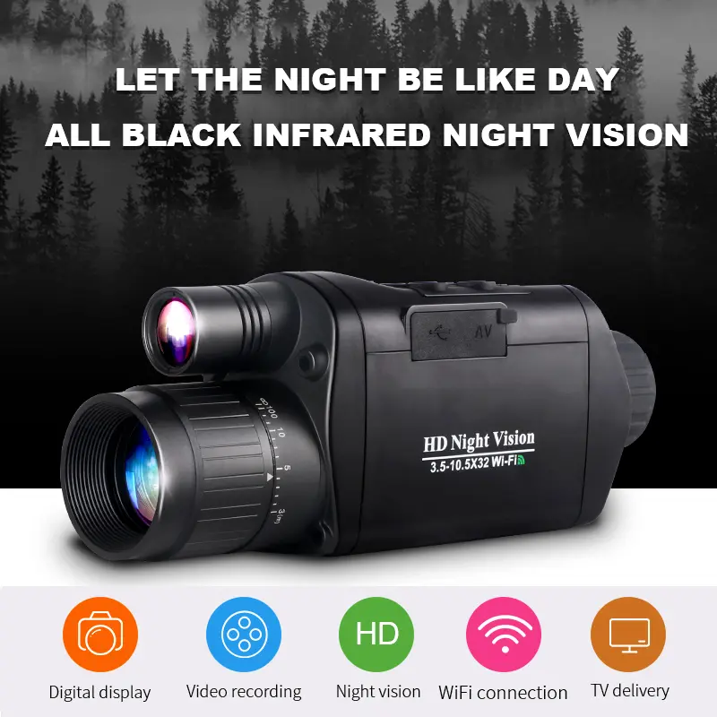 1000 Feet NOHAWK Thermal Scope Night Vision Hunting Spotting Scope Night Vision