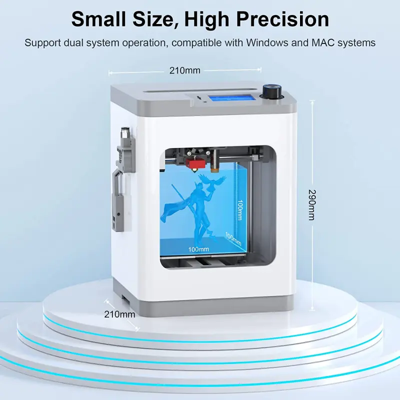 Desktop 3D Printers 100*100*100m Fully Assembled 3D Printer for Beginners High Precision Printing with PLA TPU