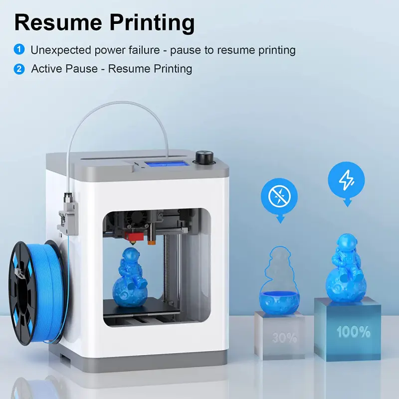 Desktop 3D Printers 100*100*100m Fully Assembled 3D Printer for Beginners High Precision Printing with PLA TPU