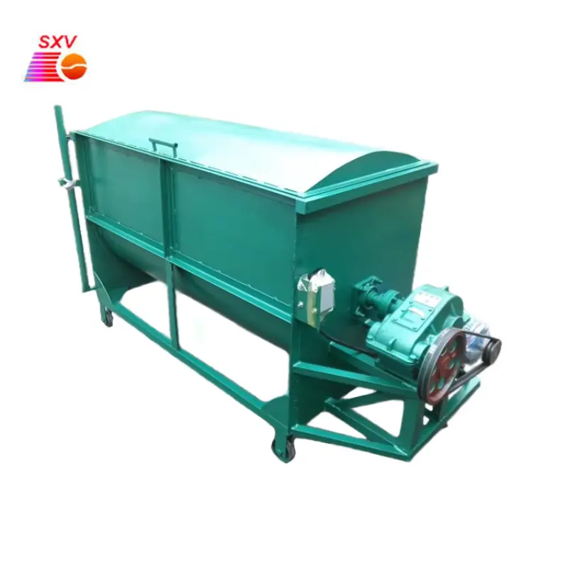 Animal cattle sheep forage dry powder feed mixer machine poultry feed mixing machine horizontal feed mixer equipment