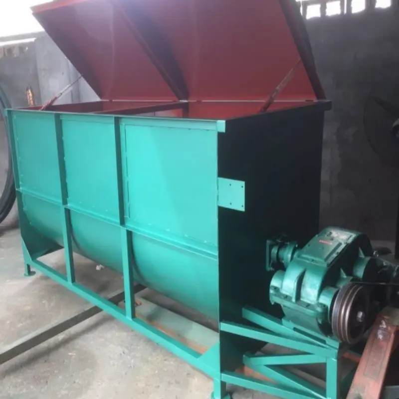 Animal cattle sheep forage dry powder feed mixer machine poultry feed mixing machine horizontal feed mixer equipment