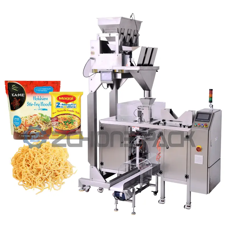 Packing rice cake weigher fresh noodles premade bag packing machine