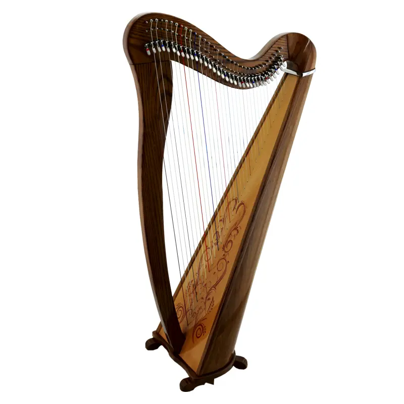 34 String Lever Harp Natural Wood Harp Free Cary Bag with Free String Set Best for Harpist for Harp natural color