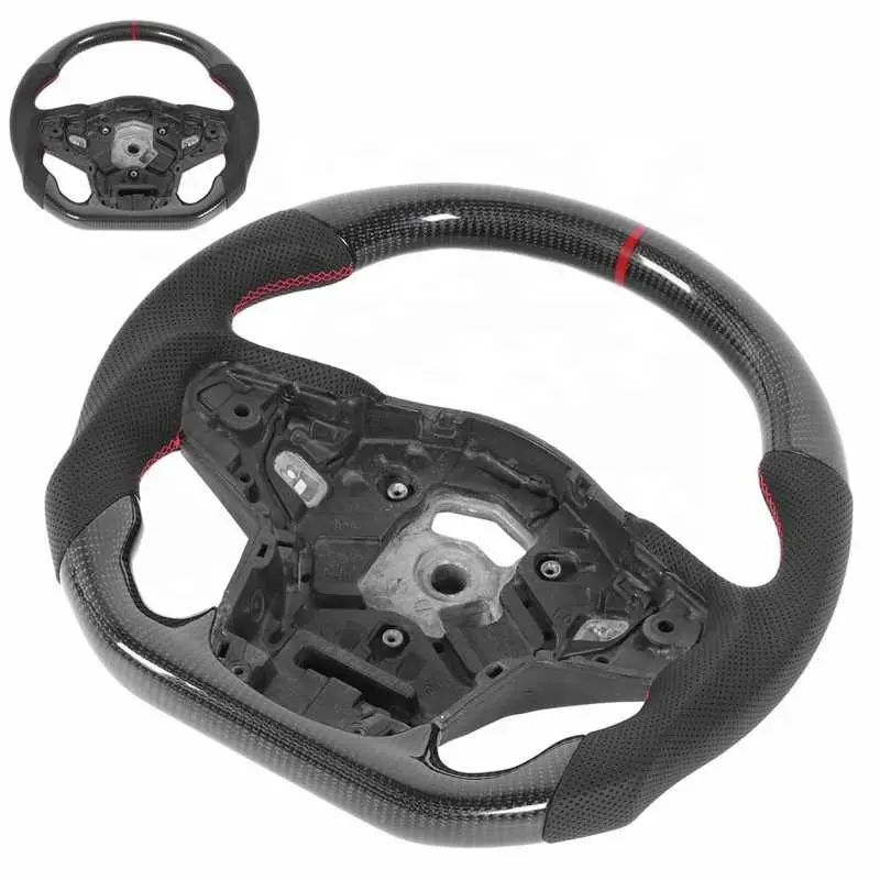 Carbon Fiber Steering Wheel Nappa Perforated Leather For TOYOTA GR Supra A90 2020+ Car Accessories