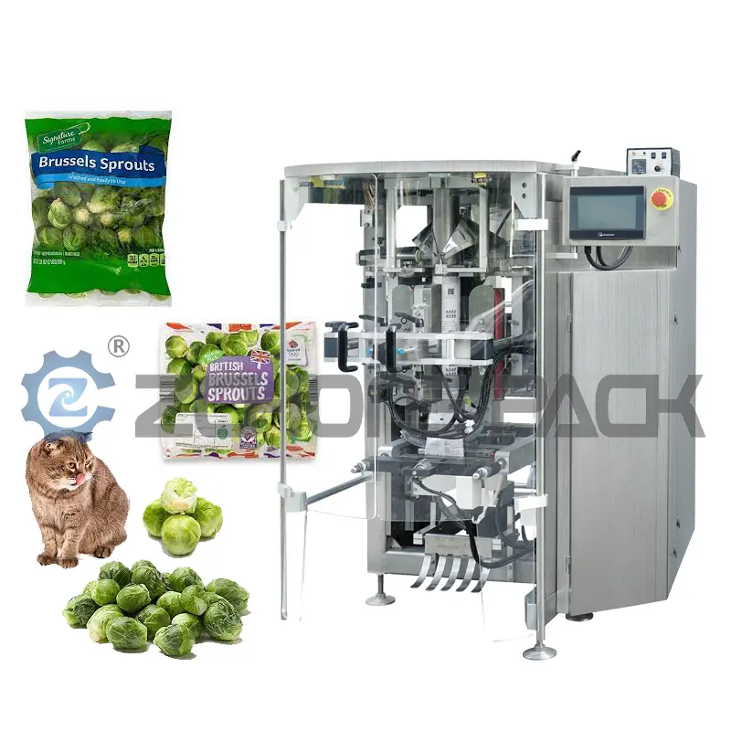 Automatic granule food vertical filling packaging machine weighing system Vegetable Pillow Bag Roll Film Bag Making Machine