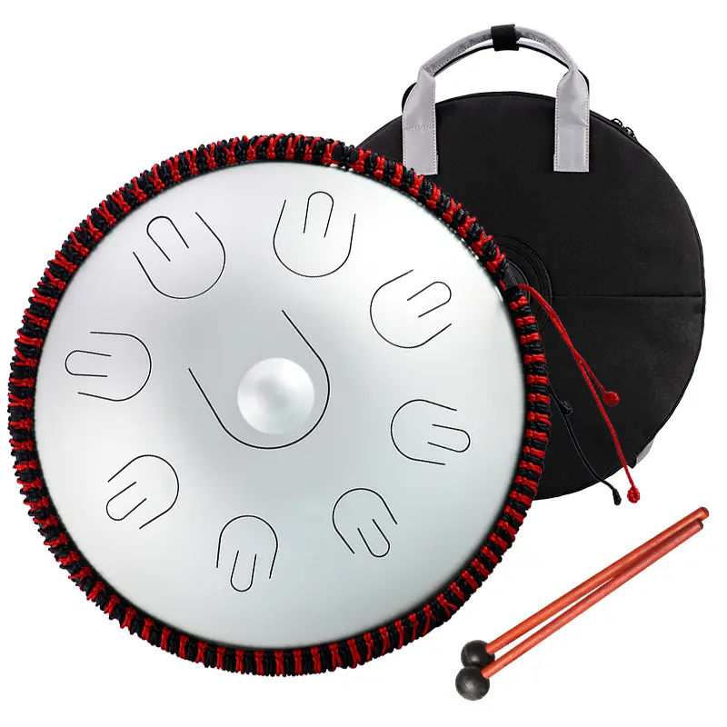 Hluru 9 Notes 14 Inch Handpan Tank Drum Musical Instruments With Bulge Bag Steel Tongue Drum TAH