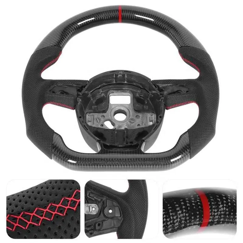 Carbon Fiber Steering Wheel Nappa Perforated Leather For TOYOTA GR Supra A90 2020+ Car Accessories