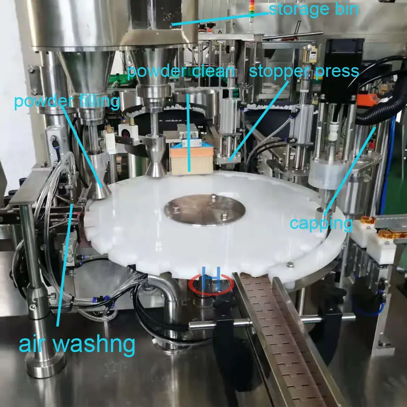 food flavoring automatic weighing capping sealing powder filling machine