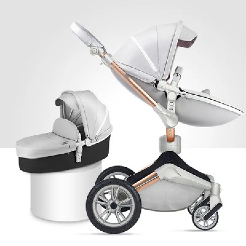 2 in 1 Luxury Baby Stroller With Separate Carrycot Baby Carriage High-landscape Pram