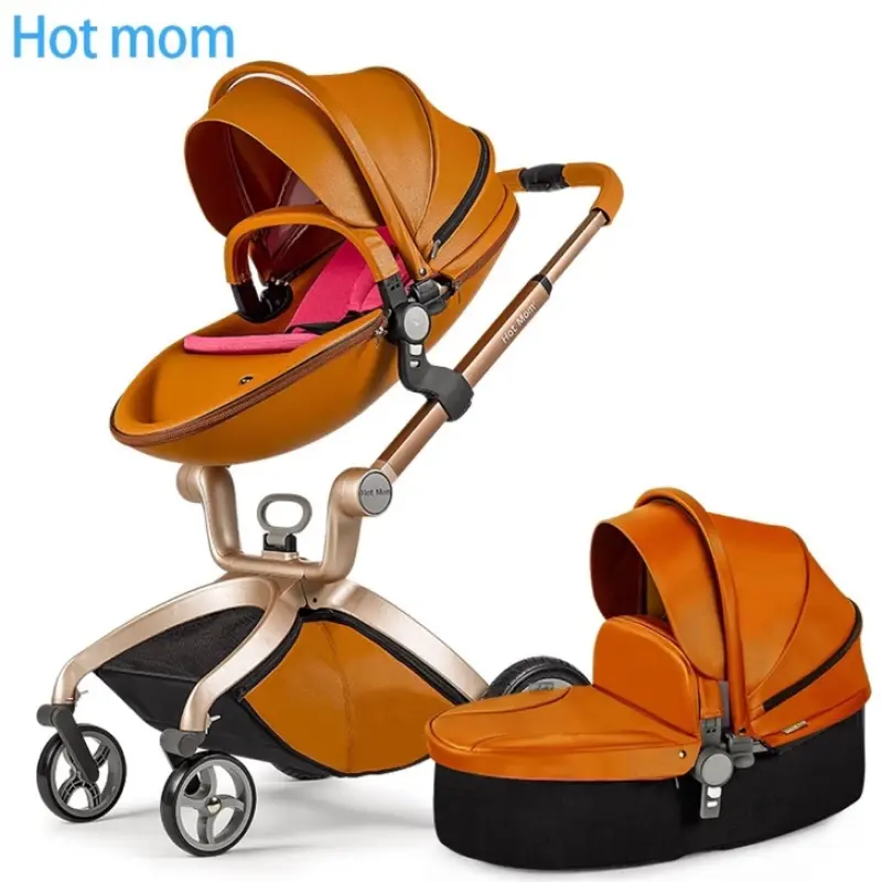 2 in 1 Luxury Baby Stroller With Separate Carrycot Baby Carriage High-landscape Pram