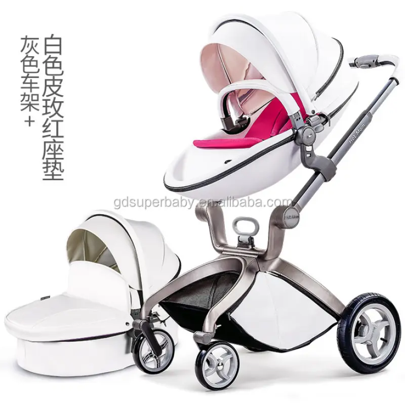 2 in 1 Luxury Baby Stroller With Separate Carrycot Baby Carriage High-landscape Pram