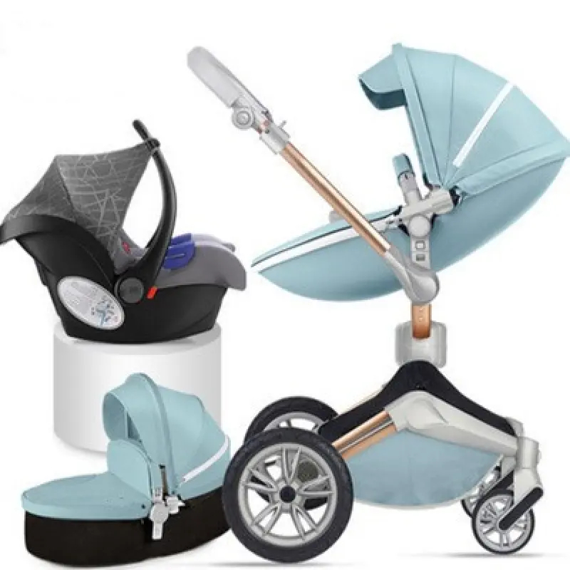 2 in 1 Luxury Baby Stroller With Separate Carrycot Baby Carriage High-landscape Pram