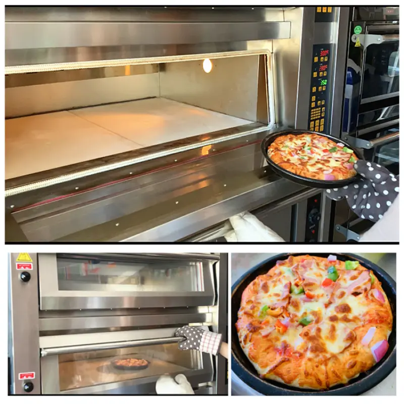 large three 3 deck 6 layers trays gas oven commercial used professional 3 decks 6 trays gas bread bakery deck oven baking horn