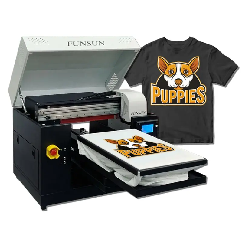 FUNSUN DTG printer digital textile printer t-shirt sweater polo silk wool cotton printing machine A3 DTG Printer