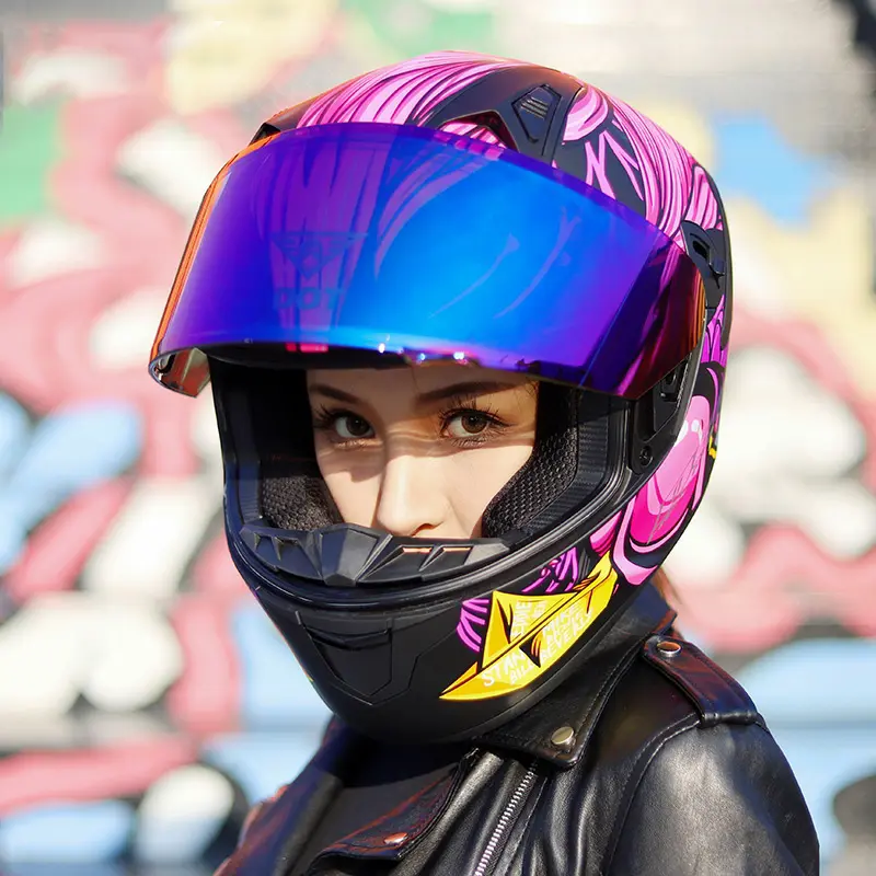 New Fashion Full Face Helmet Motorcycle Helmates Factory Wholesale Abs Helmet Motorcycle Men DOT