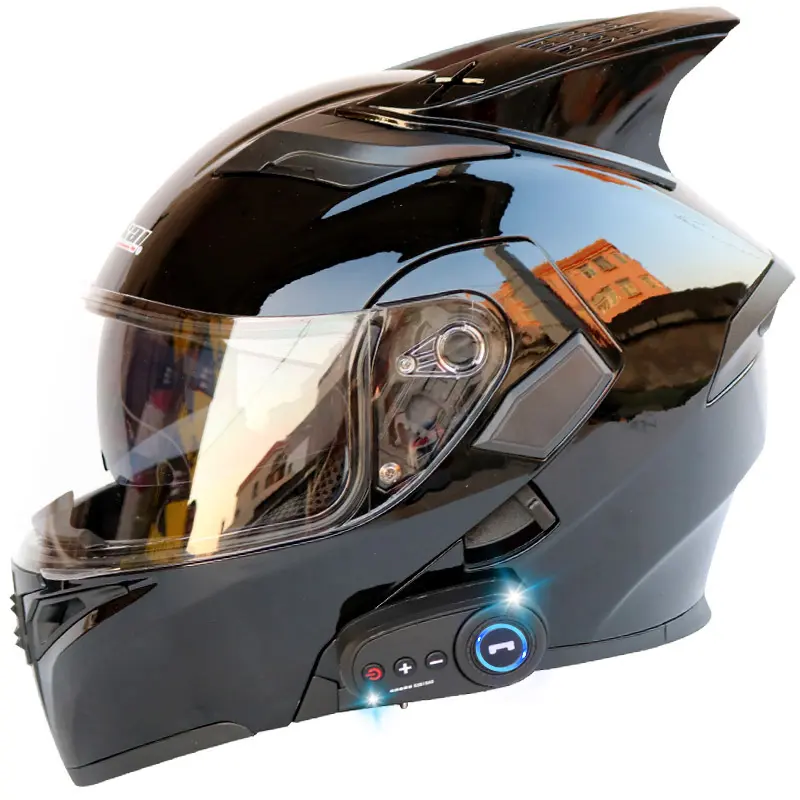 Wholesale Big tail motorcycle helmet Double lens uncovered helmet for men and women four Seasons racing motorcycle helmet