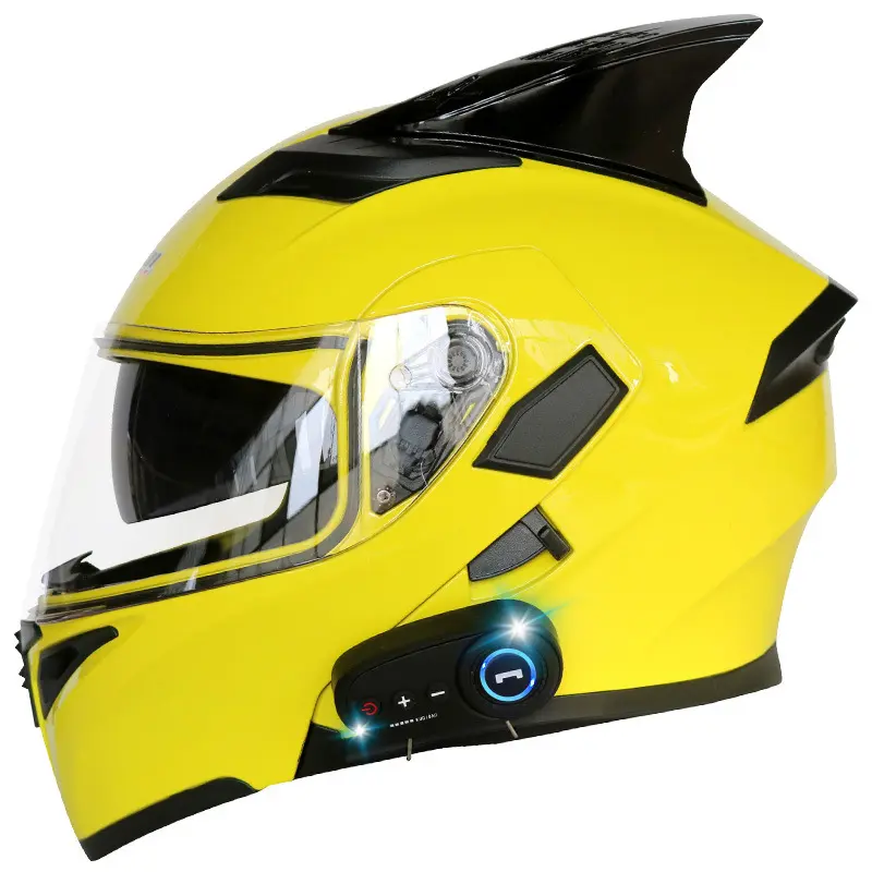 Wholesale Big tail motorcycle helmet Double lens uncovered helmet for men and women four Seasons racing motorcycle helmet