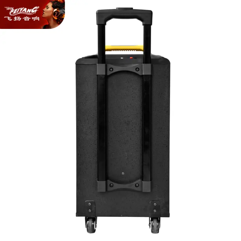 MIC luxury wheels cheap trolley wooden super bass single 12 inch ACTIVE bt MOBILE DJ USB amplifier acoustic audio loud speaker