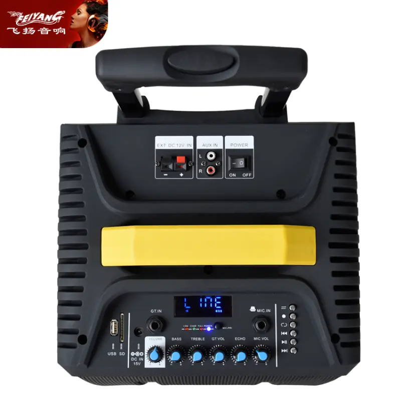 MIC luxury wheels cheap trolley wooden super bass single 12 inch ACTIVE bt MOBILE DJ USB amplifier acoustic audio loud speaker