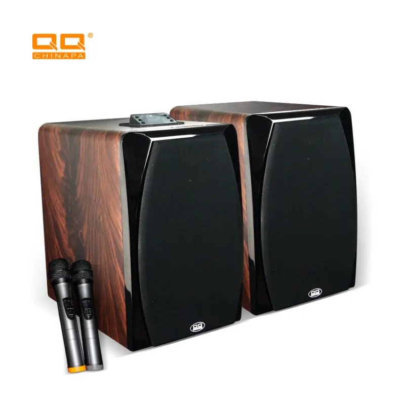 QQCHINA PA Best Prices Quality Music Wireless Wifi Portable Audio Line Speakers Chinese Manufacturers Luxury Metal Wood AC 60W