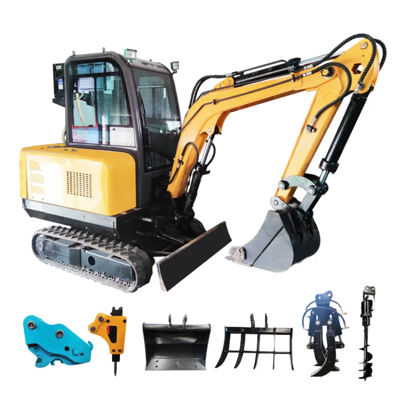 2.5 Ton Micro Mini Small Hydraulic Small Trench Digger Pilot Crawler Best Excavator High Operating Efficiency Machine