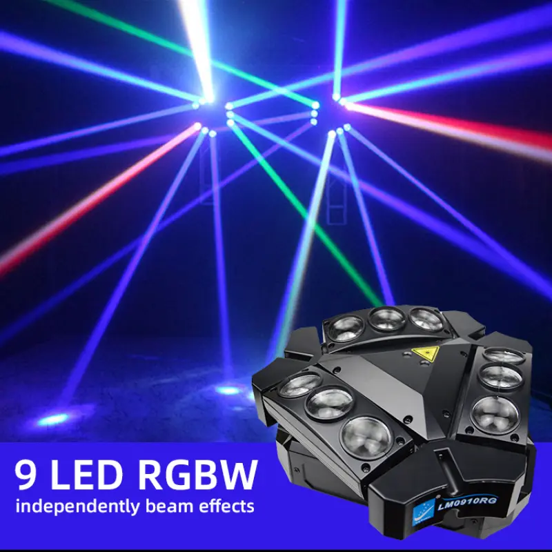 Big dipper Betopper LM0910RG Laser Light Show Stage Led Moving Head Light Beam Spider 9x10W RGBW 4IN1 dj light system