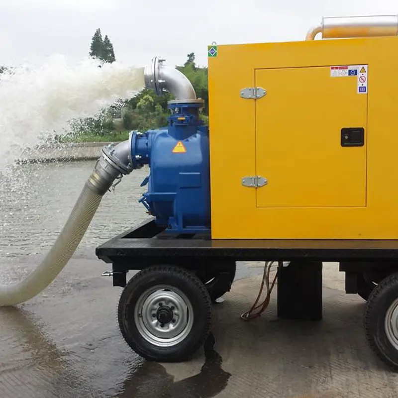 High Flow centrifugal dewatering smart sewage water industrial diesel engine self-priming pump with agriculture irrigation