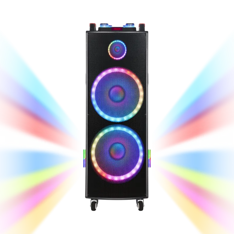 Luxury High Power bt speaker Portable Colorful Led Loudspeaker Cool Party Gather Audio System Speaker