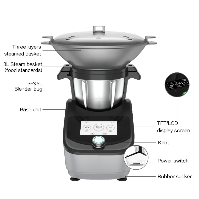 Android APP  Multi-functional food Processor   Thermomixer Tm5 with  Soup Maker Kitchen Robot