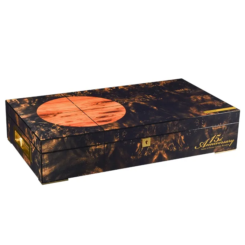 Luxury Design High Quality Cedar Cigar Wooden Humidor Box Wholesale