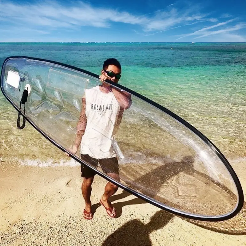 Hot Sale Transparent Surfboard Fun Electric Surfboard 1 Person Surfboard For Water sports