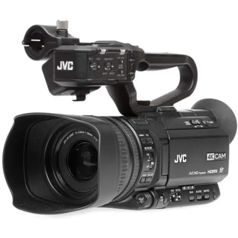 JVC GY-HM250 UHD 4K Streaming Professional Camcorder with Built-in Lower-Thirds Graphics Starter Accessory Bundle