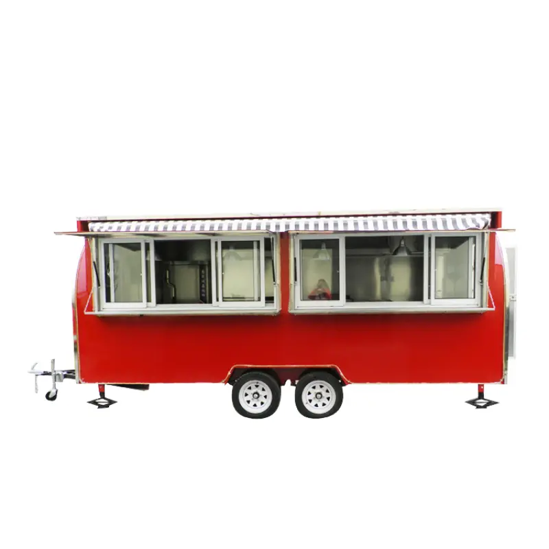 Most popular design mobile food truck mobile food car restaurant hot dog cart mobile food caravan