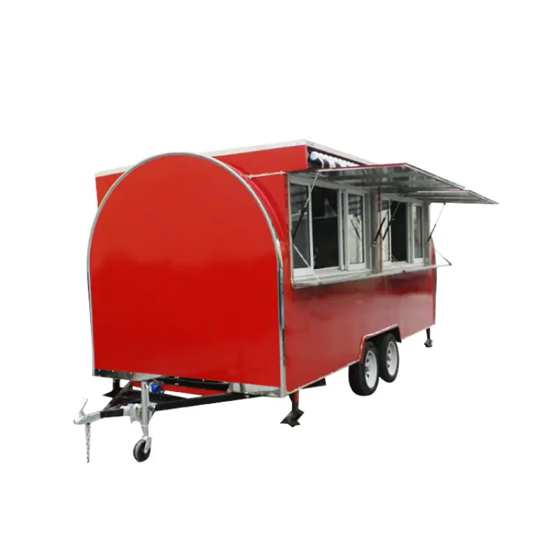 Most popular design mobile food truck mobile food car restaurant hot dog cart mobile food caravan