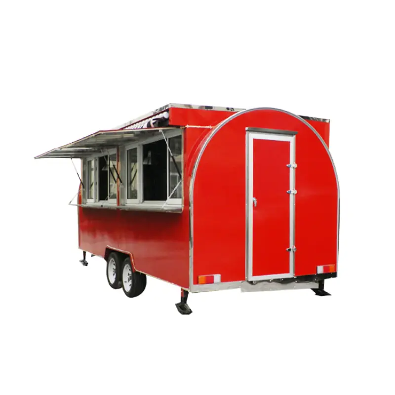 Most popular design mobile food truck mobile food car restaurant hot dog cart mobile food caravan