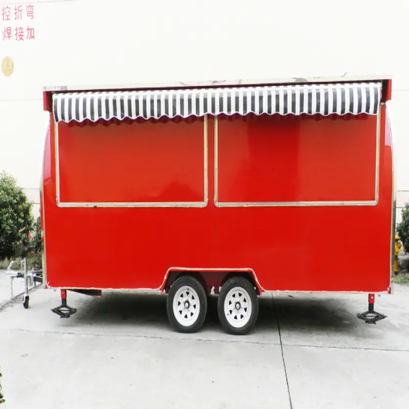 Most popular design mobile food truck mobile food car restaurant hot dog cart mobile food caravan