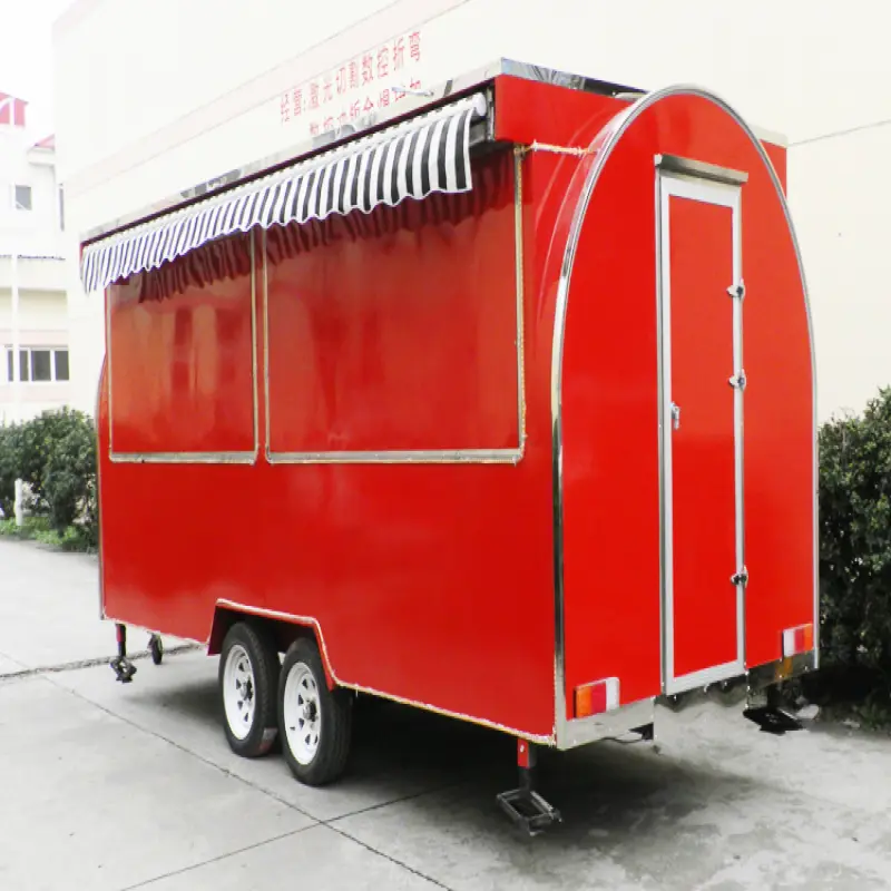 Most popular design mobile food truck mobile food car restaurant hot dog cart mobile food caravan