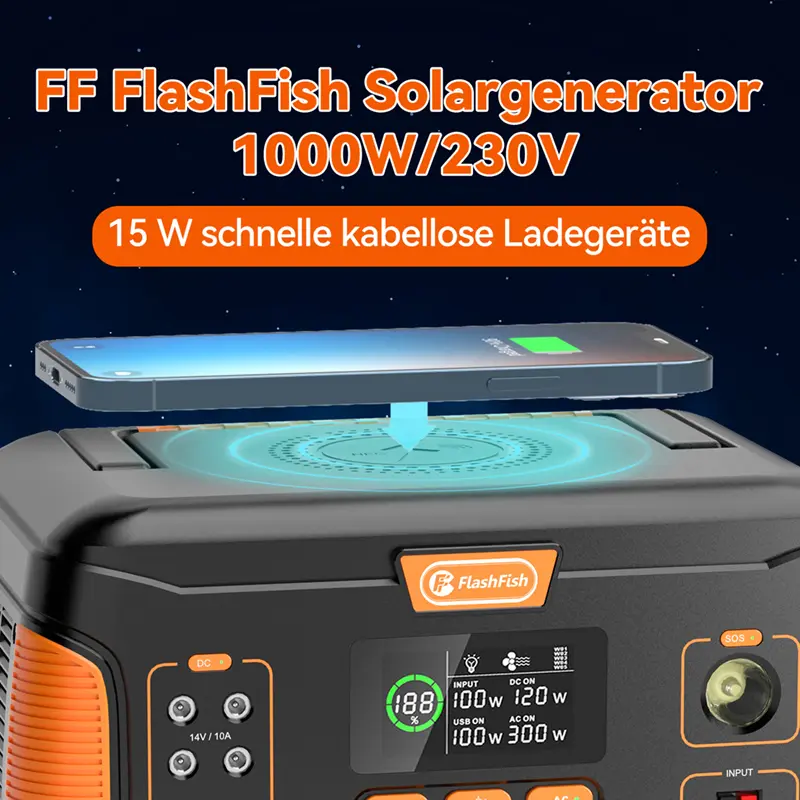 Flashfish Multifunction Solar Generator EU USA Plug 1000w Best Rated Solar Shenzhen Portable Power Station for Outdoor Camping