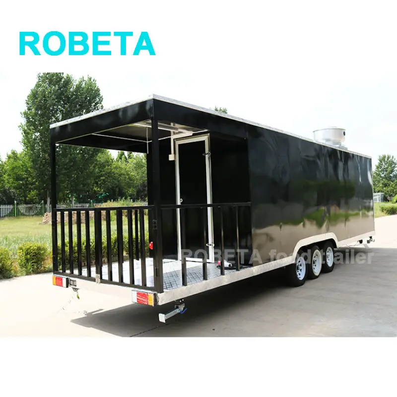 V-nose Customized Food Trucks Mobile Food Trailer Fully Equipped Concession Trailers Truck Bbq Porch Trailer with grill smoker