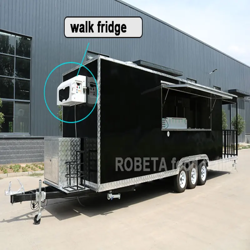 V-nose Customized Food Trucks Mobile Food Trailer Fully Equipped Concession Trailers Truck Bbq Porch Trailer with grill smoker