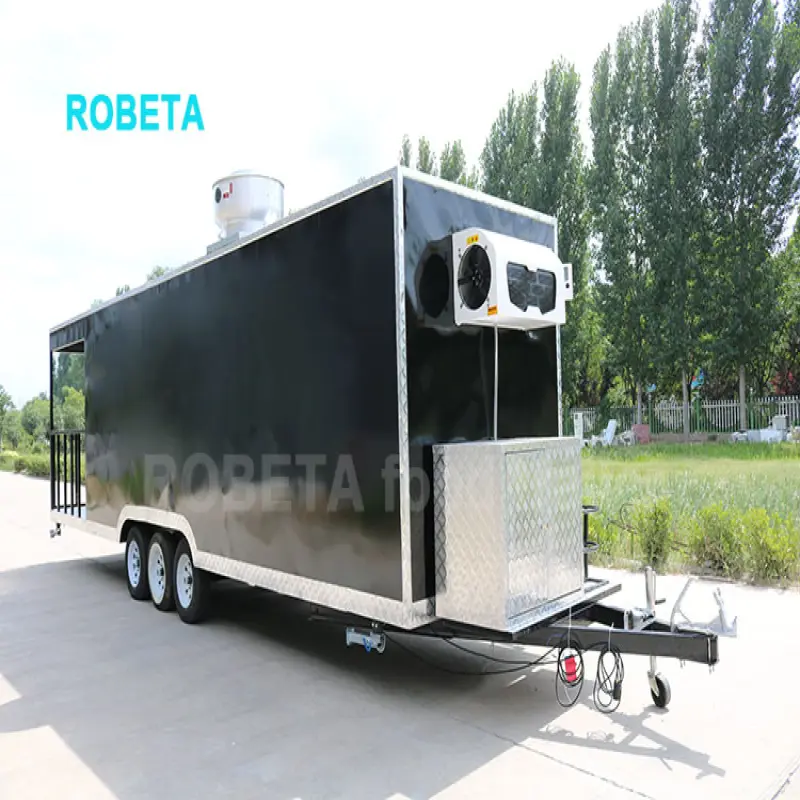 V-nose Customized Food Trucks Mobile Food Trailer Fully Equipped Concession Trailers Truck Bbq Porch Trailer with grill smoker