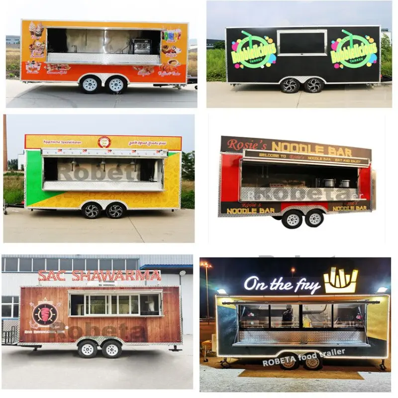 Custom Small Usa Standard Concession Fast Food Trucks Street Mobile Food Trailer